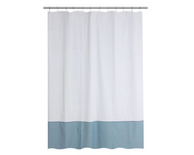 Cortina baño 180x180 cm borde aqua Cotidiana