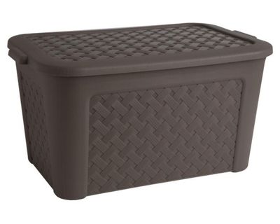 Imagen 2 del producto Caja organizadora Ratán taupe polipropileno 50 lt