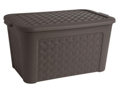 Imagen 2 del producto Caja organizadora Ratán taupe polipropileno 24 lt