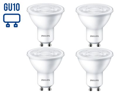 Ampolleta LED 50W GU10 luz cálida Ecohome 4 unidades Philips