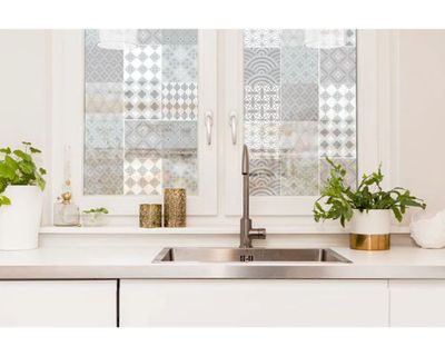 Imagen 2 del producto Vinilo adhesivo 15x15 cm transparente menta 12 unidades