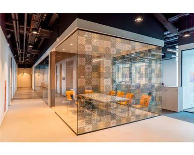 Imagen 2 del producto Vinilo adhesivo 15x15 cm Ankara transparente naranjo 12 unidades