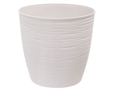 Macetero 18 cm Piedra blanco Reyplast