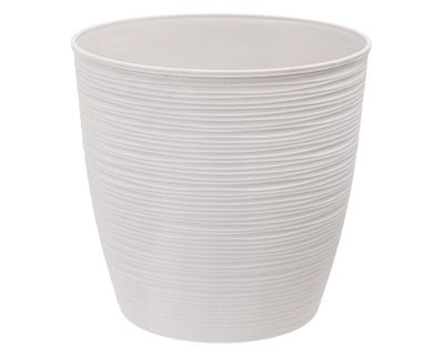 Imagen 2 del producto Macetero 33 cm Piedra blanco Reyplast