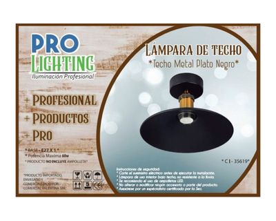 Imagen 2 del producto Lámpara colgar 1L E27 Campana industrial Vintage Pro-Lighting