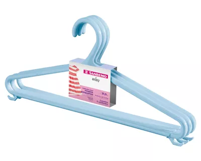 Colgador celeste claro 3 unidades San Remo