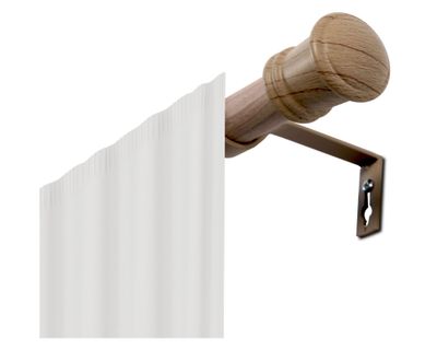 Barra cortina extensible 16/19 mm 120/210 cm Crown natural Cotidiana