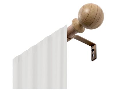 Barra cortina extensible 16/19 mm 120/210 cm bola natural Cotidiana