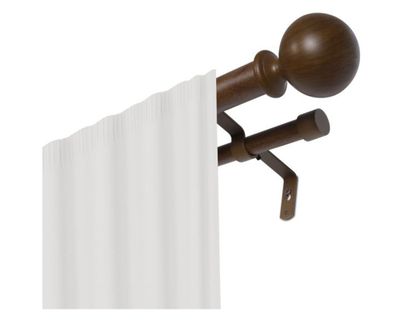 Barra de cortina Cotidiana Extensible marrón 16/19 mm 120/210 cm