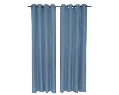 Cortina BlackOut 140x220 cm térmico textura azul