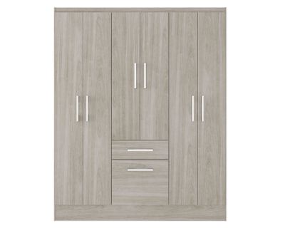 Clóset 6 puertas 1 cajón 1 zapatero Cream 177x138x40 cm