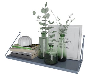 Imagen 2 del producto Repisa 62cm Angolo simple gris azulado Ducasse