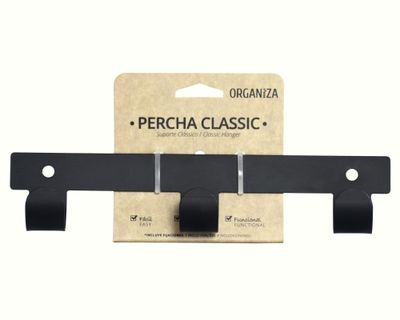 Imagen 2 del producto Percha Classic 3 acero negro Ducasse