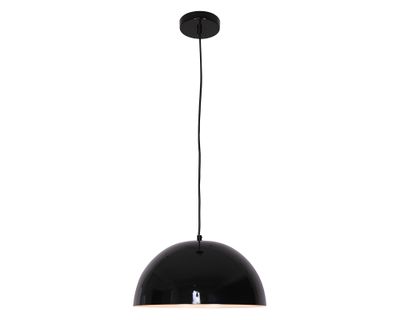 Lámpara colgar 1L E27 Liam negro