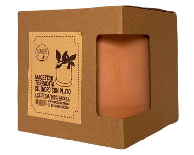 Imagen 2 del producto Macetero S Cilindro terracota Decogreen