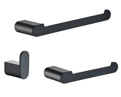 Set de baño Style negro 3 piezas