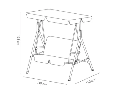 Imagen 2 del producto Columpio caño poliéster Laurina
