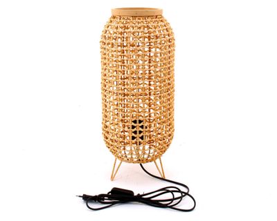 Lámpara mesa 1L E27 Bali house tubo