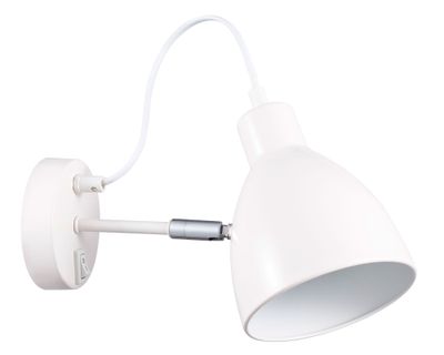 Aplique blanco con On/Off E14 1L