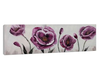 Cuadro oleo 40x120 cm flores