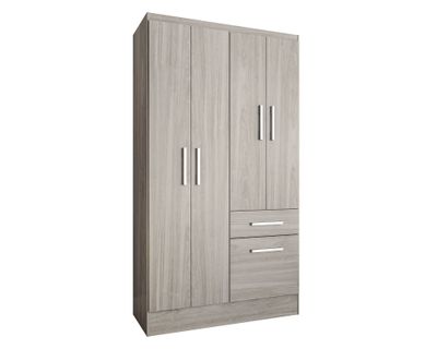 Imagen 2 del producto Clóset 4 puertas 1 cajón 1 zapatera crema 177x94x40 cm