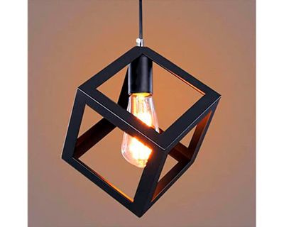 Imagen 2 del producto Lámpara colgar E27 1L Vintage Cubo