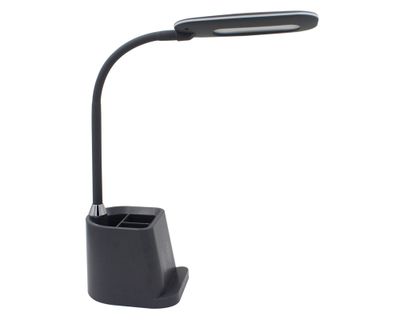 Lámpara escritorio LED luz día gris oscuro