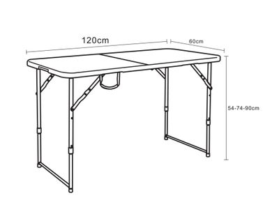 Imagen 2 del producto Mesa rectangular blanca 120 cm