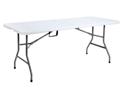 Mesa plegable rectangular 180 cm blanco