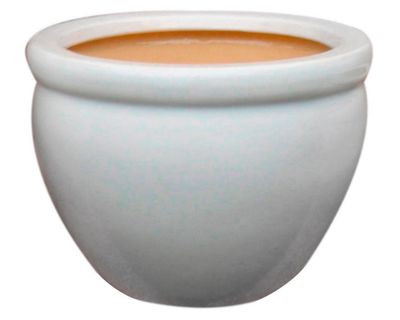 Imagen 2 del producto Maceta cerámica Aline S Glossy blanco