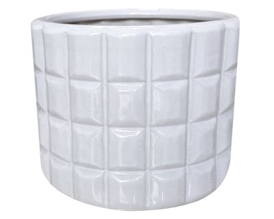 Maceta cerámica Elisa M blanco