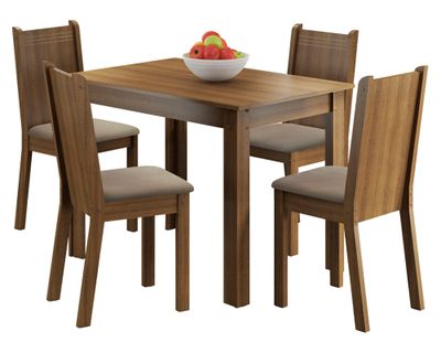 Comedor 4 sillas Ana 76x104x68 cm