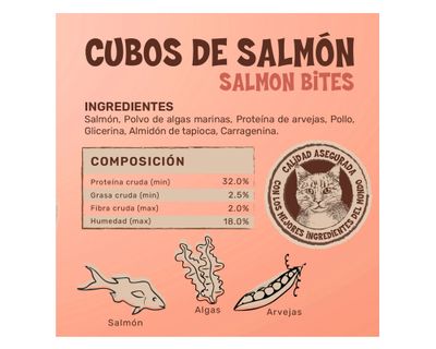Imagen 2 del producto Snack gato Cubos de salmón 65 g