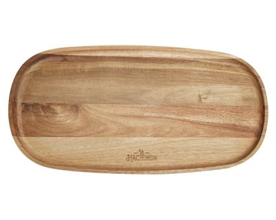Plato piqueo 41x21 cm acacia