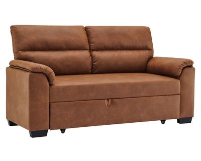 Sofá cama PU caramel