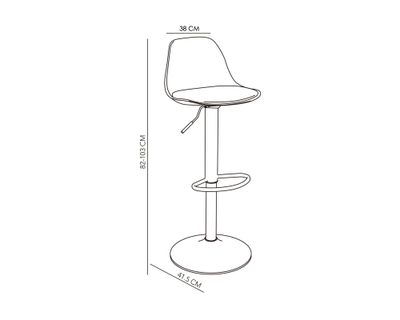 Imagen 2 del producto Silla bar Alma blanco