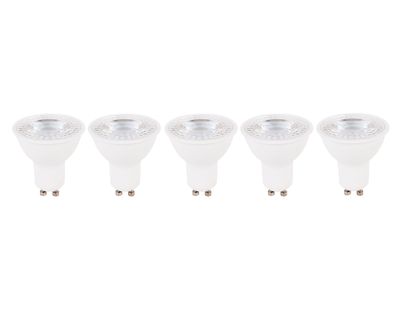 Ampolleta LED 6W GU10 luz cálida 5 unidades