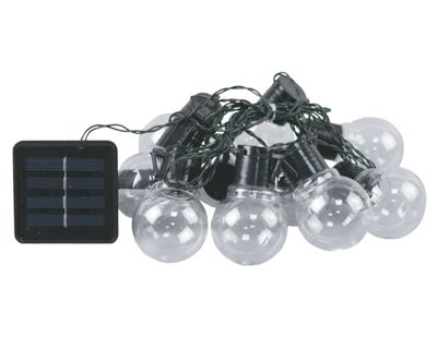 Guirnalda solar terraza 10L negro