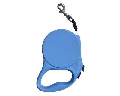 Correa retráctil mascota 5 m celeste