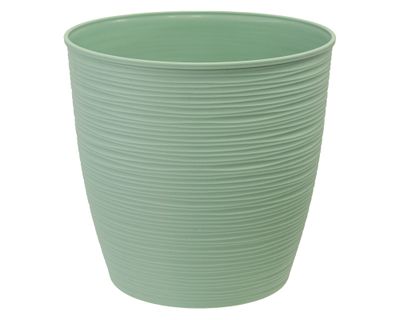 Macetero redondo Piedra green terra 23x25 cm