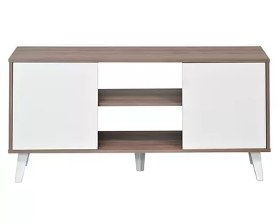 Rack TV 50"" Atlanta Blanco roble santana con blanco