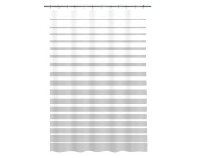Cortina baño Rayas gris 180x180 cm