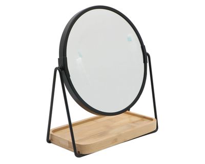 Imagen 1 del producto Espejo bambú con metal redondo