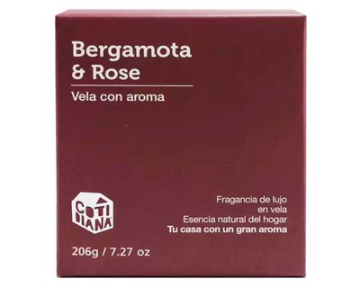 Imagen 2 del producto Vela con caja 9 cm guinda