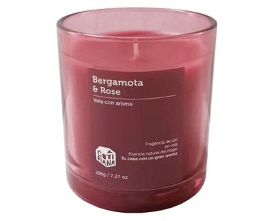 Vela con caja 9 cm guinda