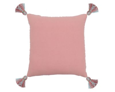 Imagen 2 del producto Cojín bordado 45x45 cm Borlas