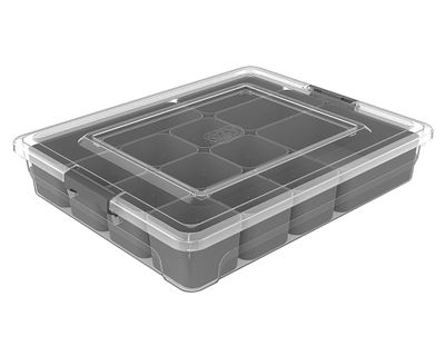 Caja org plástica 4.8l 3 cestos interior