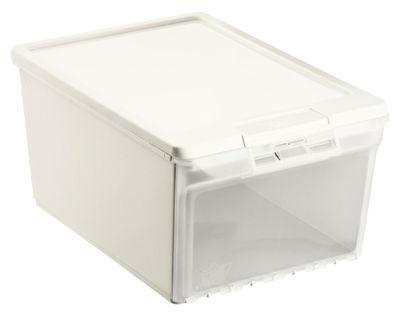 Caja organizadora Luxor blanco/transparente 12 lt
