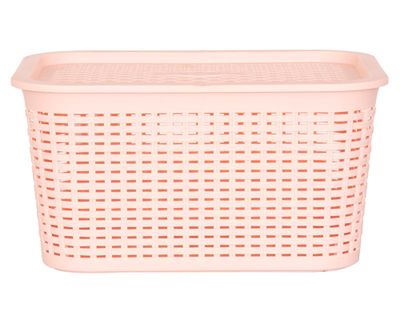 Canasto organizador Tavarua rosado plástico 6.5 lt