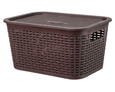 Imagen 2 del producto Canasto organizador Tavarua café plástico 6.5 lt